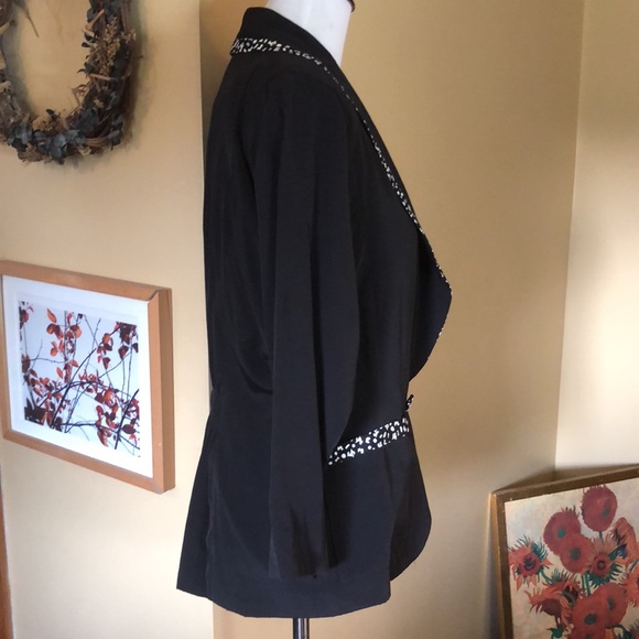 Vtg Y2K ANN TAYLOR Studio Size 6 
Graffiti Blazer ShawlCollar WingSleeve NEW - Picture 5 of 16